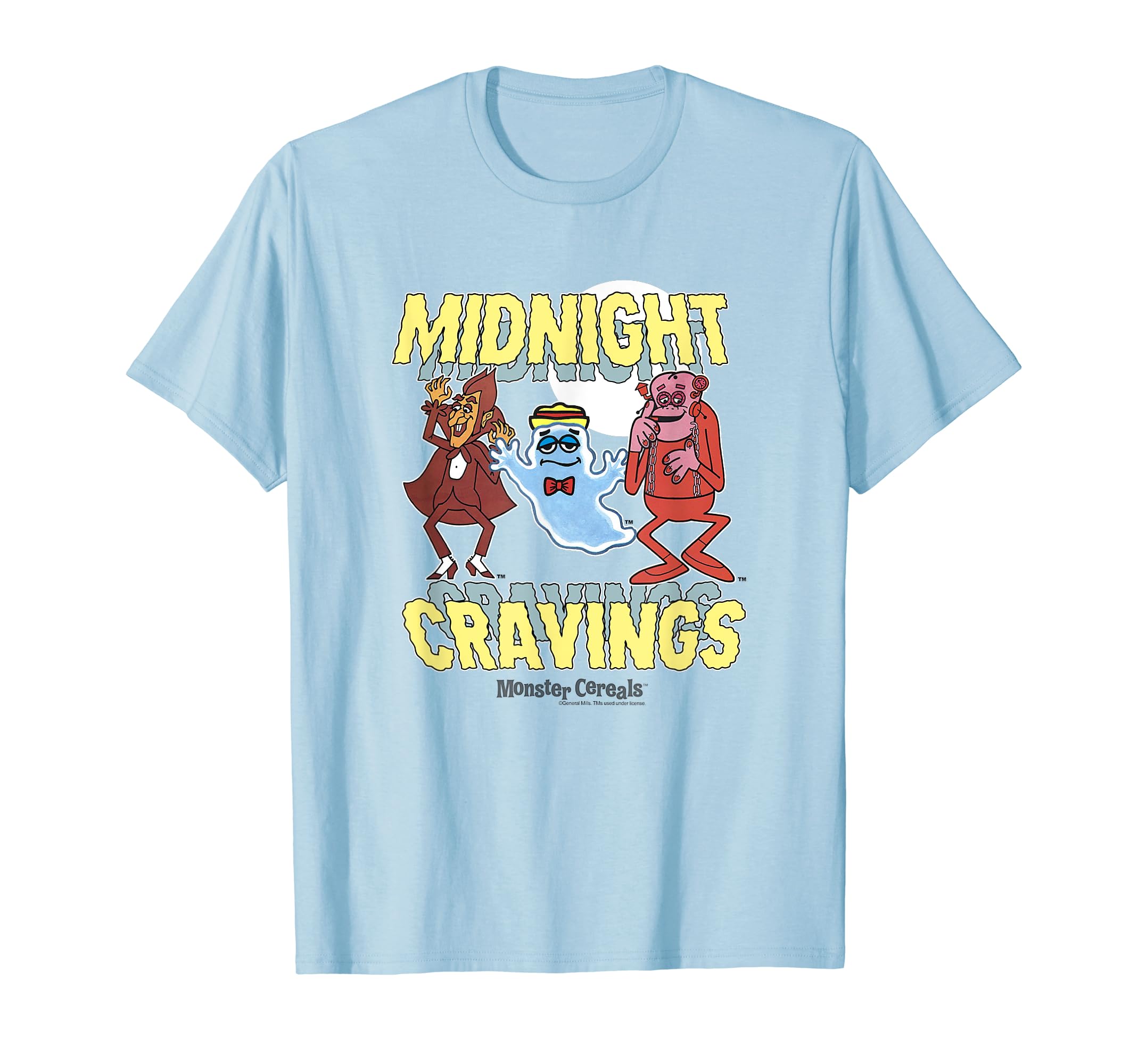 Boo Berry Iconic Midnight Cravings Monster Cereals Big Logo T-ShirtOEKO-TEX STANDARD 100