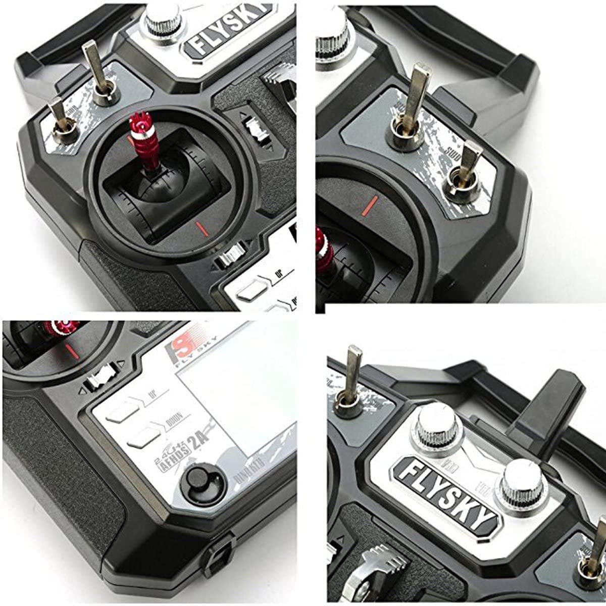 yuntu Flysky FS-i6X RC Émetteur Transmetteur 10CH 2.4GHz AFHDS RC avec récepteur FS-iA10B (Mode-2 Left Hand Throttle)