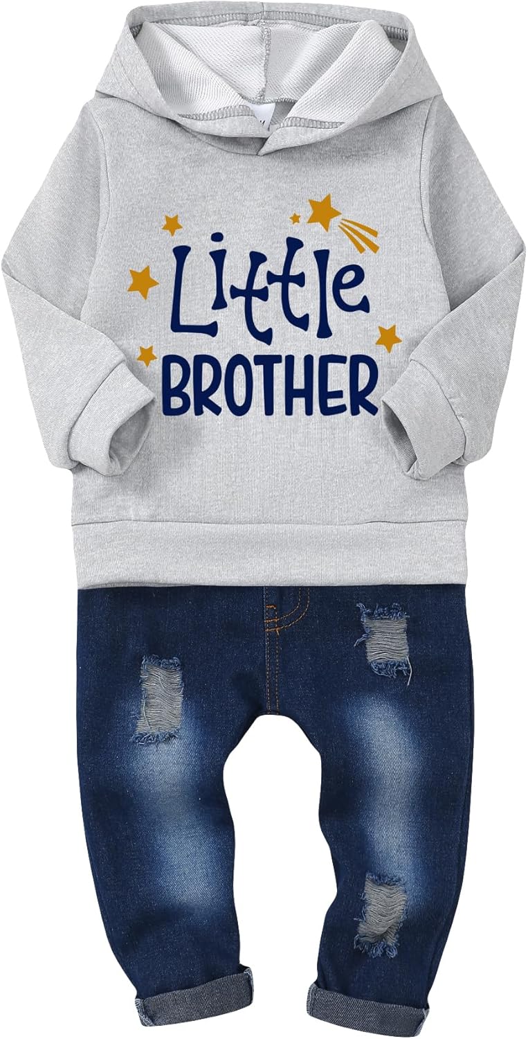 NZRVAWS Baby Boy Hoodie Jeans Set, 2T-24M