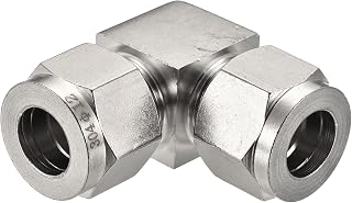 MECCANIXITY Compression Tube Fitting 12mm to 12mm OD Tube 304 Stainless Steel Union Elbow 90 Degree Double Ferrule Coupling Connector