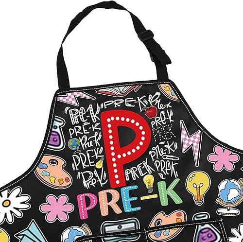 Miniatura 3 de JNIAP Delantal para profesores de jardín de infantes con bolsillos, delantal de educador preescolar para humanos pequeños, regalos para profesores