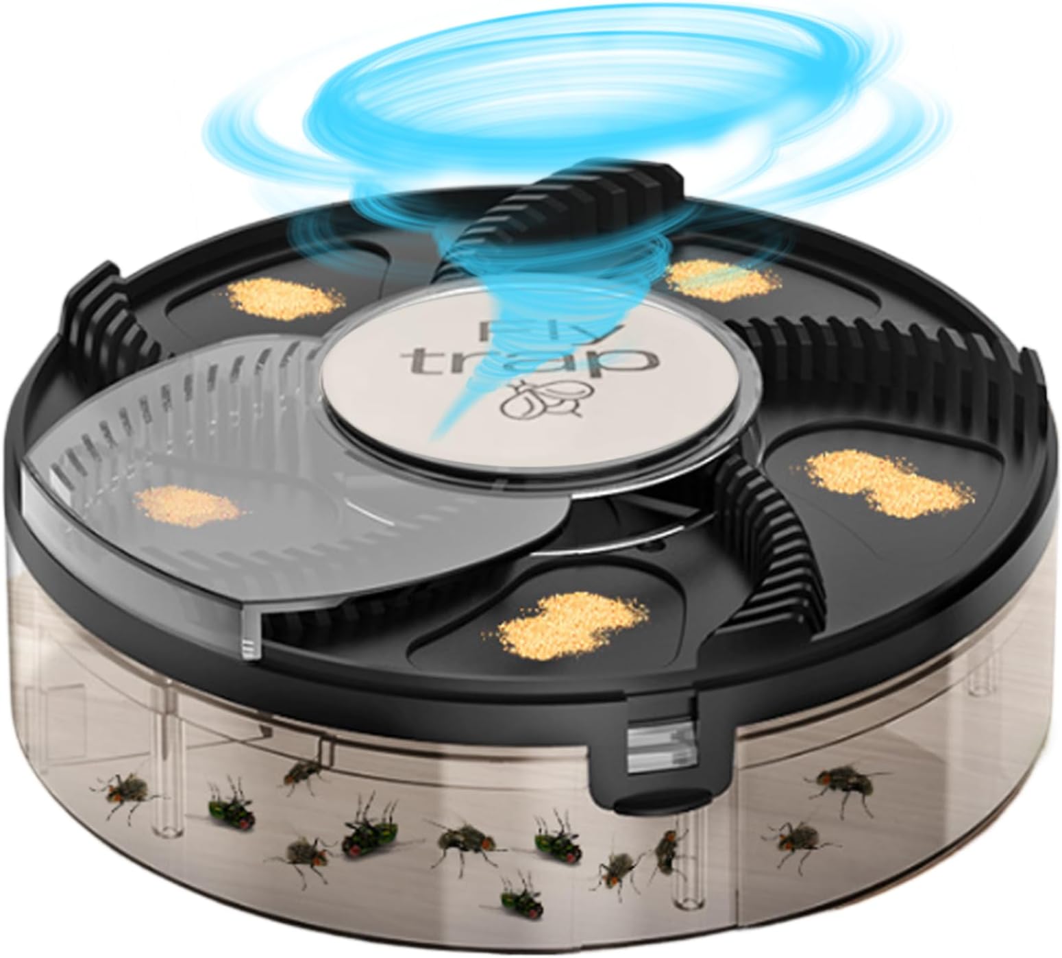 fly catcher, Electric Fly Trap Automatic Catcher USB Rechargeable Powerful Indoor Harmless Safe Detachable Trap Silent Rotating For Bedroom Kitchen Farm