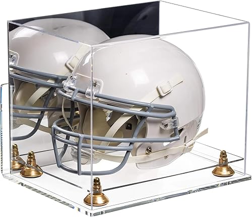 Miniatura 102 de vitrina de acrílico tamaño real casco fútbol americano.