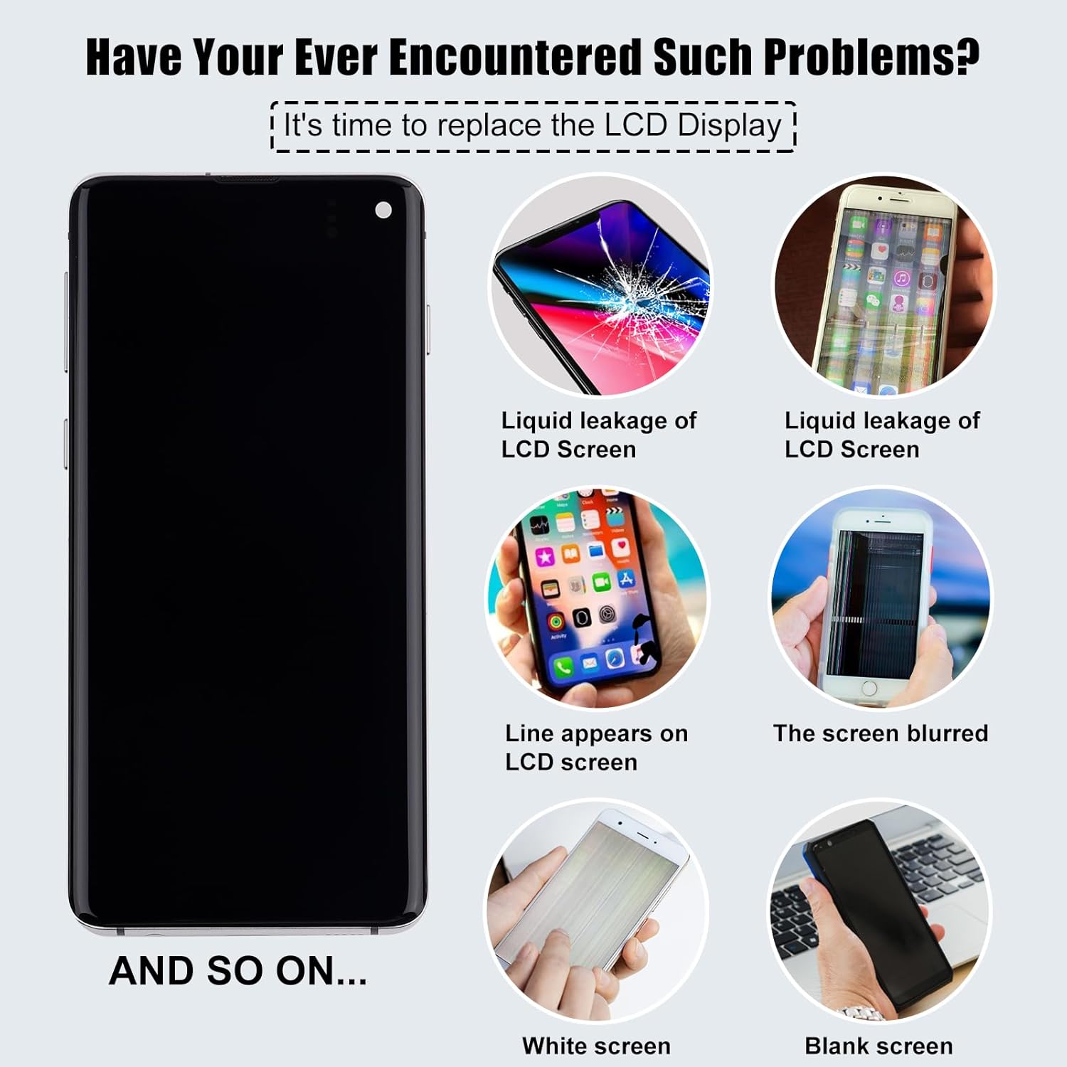 [with Frame] SWARK New TFT LCD Display for Galaxy S10 G973 LCD Touch Screen Display with Upgraded Repair Tools Kit-NO Fingerprint Function