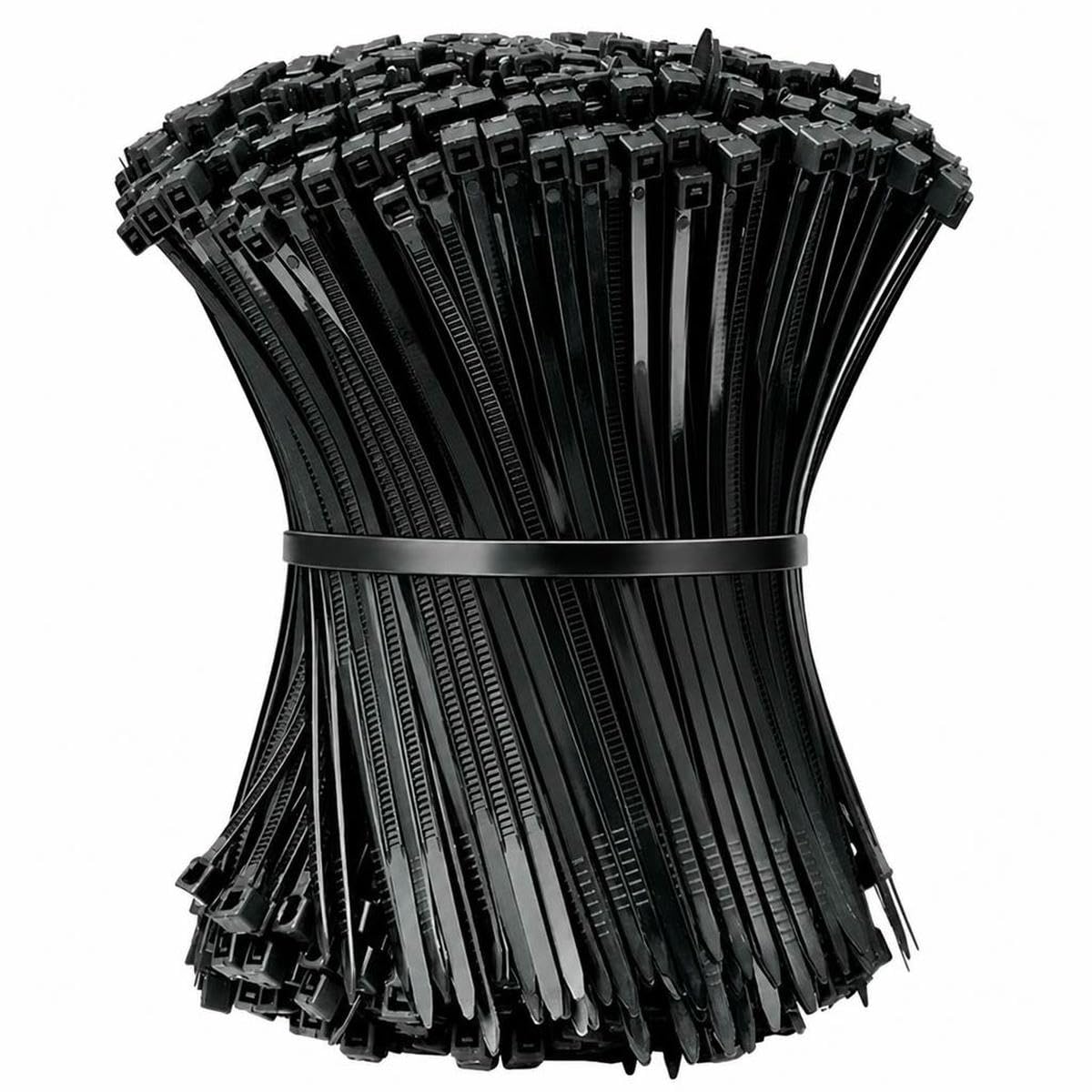 2000/100Pcs Self Locking Nylon Cable Ties Cord Tie Heavy Duty Cables Fastening Rings Loop Hardware Organizer Wire Straps-Black(3x150mm)-200pcs