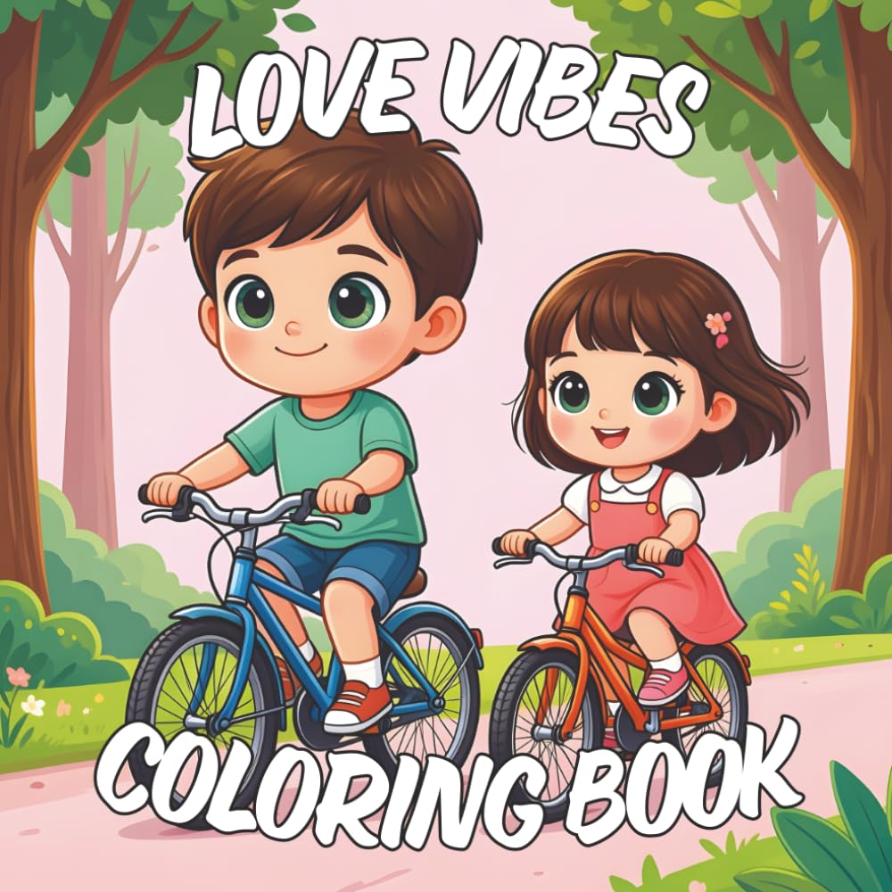 Love Vibes: Blooming Hearts & Cuddly Friends. Sweet, Cozy, Bold and Easy Valentine's Coloring Book for Kids and Teens! Perfect for Fun, Creativity & Spreading the Love! (Bold & Easy Coloring)