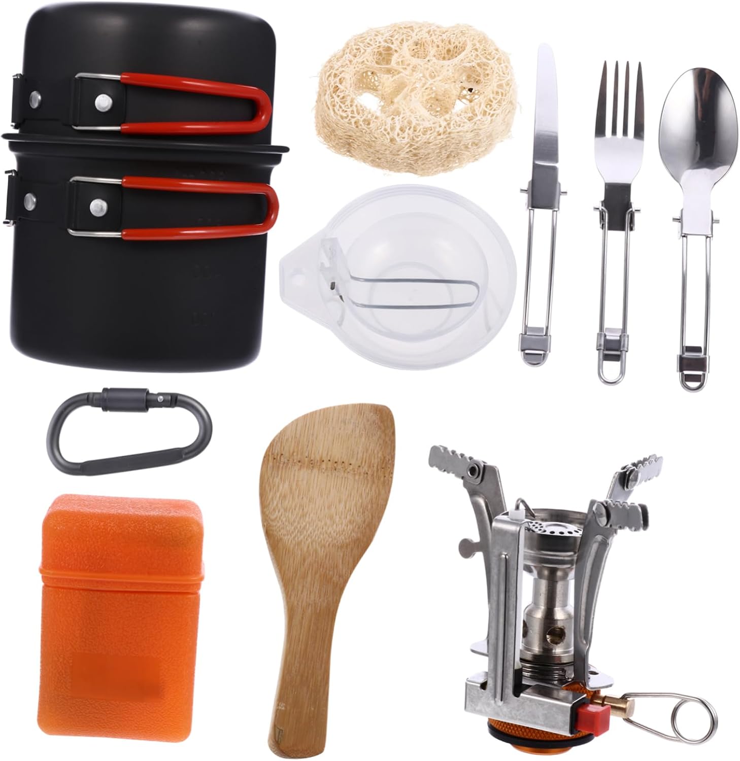 Sosoport 1 Set Portable Picnic Cookware Ultra Lightweight Camping Kettle Kit for People Durable and Wear Resistant for Outdoor Activities and Hiking