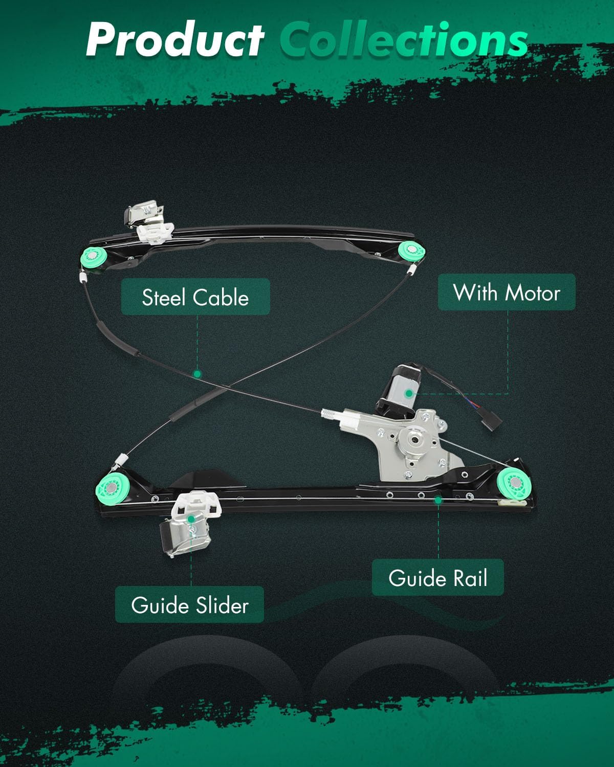 SCITOO Front Left Driver Side Power Window Regulator With Motor Replacement for 2008-2011 for Ford for Focus