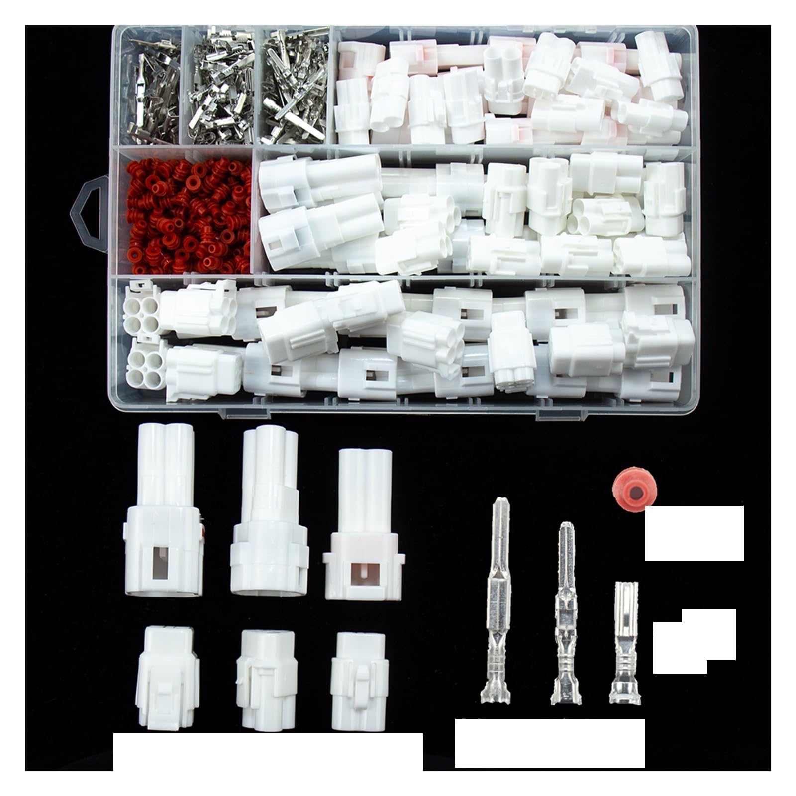 Artemisia Conector de cableado automovilístico de 30set 2Pin 3Pin 4Pin Motocicleta de Motocicleta Conecte de Alambre eléctrico a Prueba de Agua. (Color : E 420pcs)