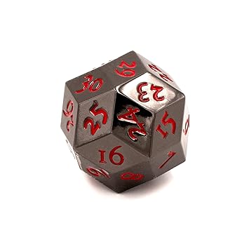 Buy Kakapopotcg Solid Metal Black D30 Dice 30 Faced Dice Extra Large 30mm Extra Heavy Life Counter D20 Mtg Magic The Gathering Edh Commander Dnd Dungeons And Dragons Online At Low Prices