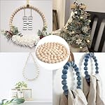 Natural Wood Beads, 120 PCS Unfinished Natural Wood Loose Beads Round Ball Wood Spacer Beads for DIY Crafts (0.47 Inch/ 12MM)