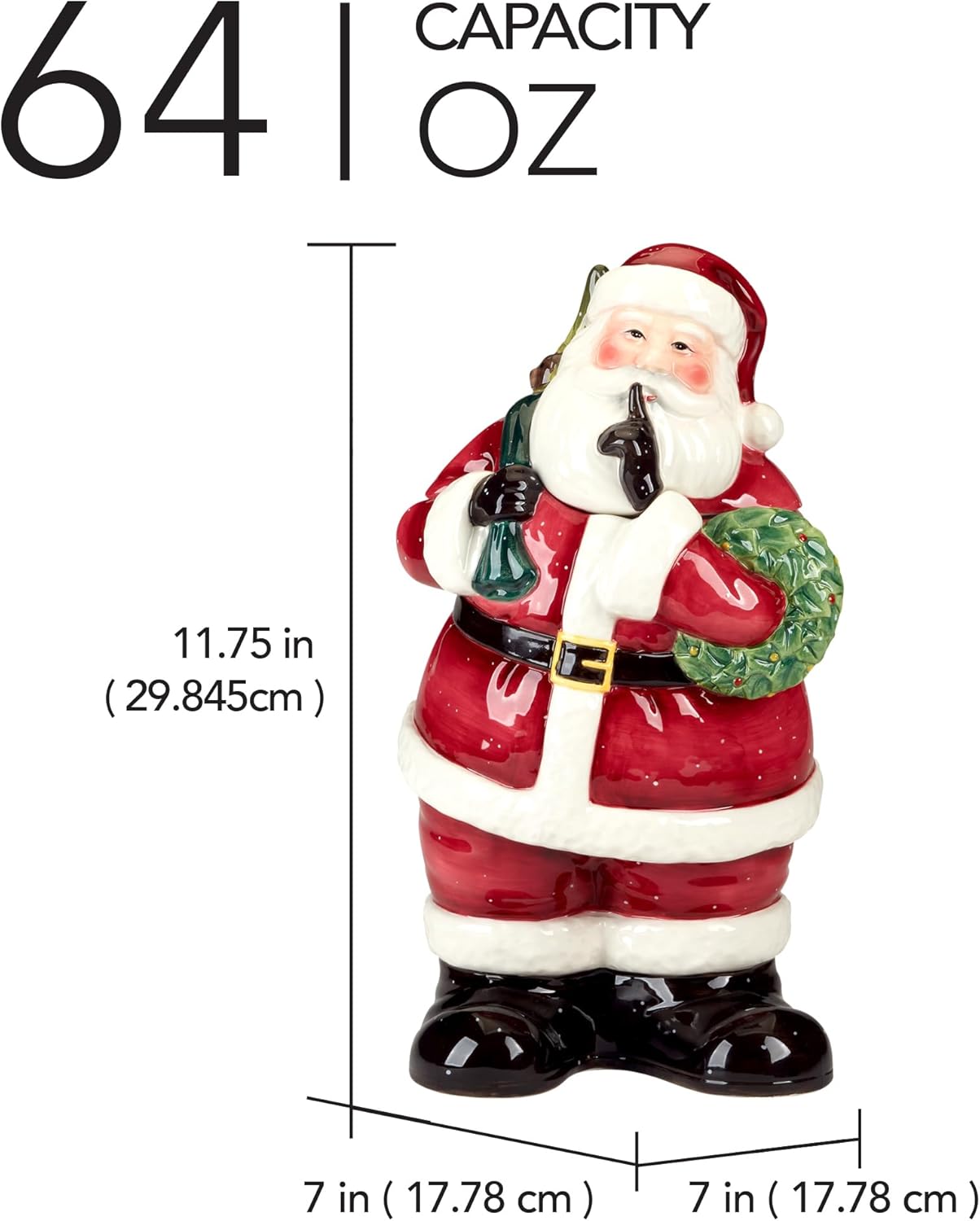 Santa’s Secret 3-D Festive Cookie Jar – A whimsical Santa-shaped cookie jar that brings instant holiday joy to your kitchen, perfect for storing sweet treats all season long