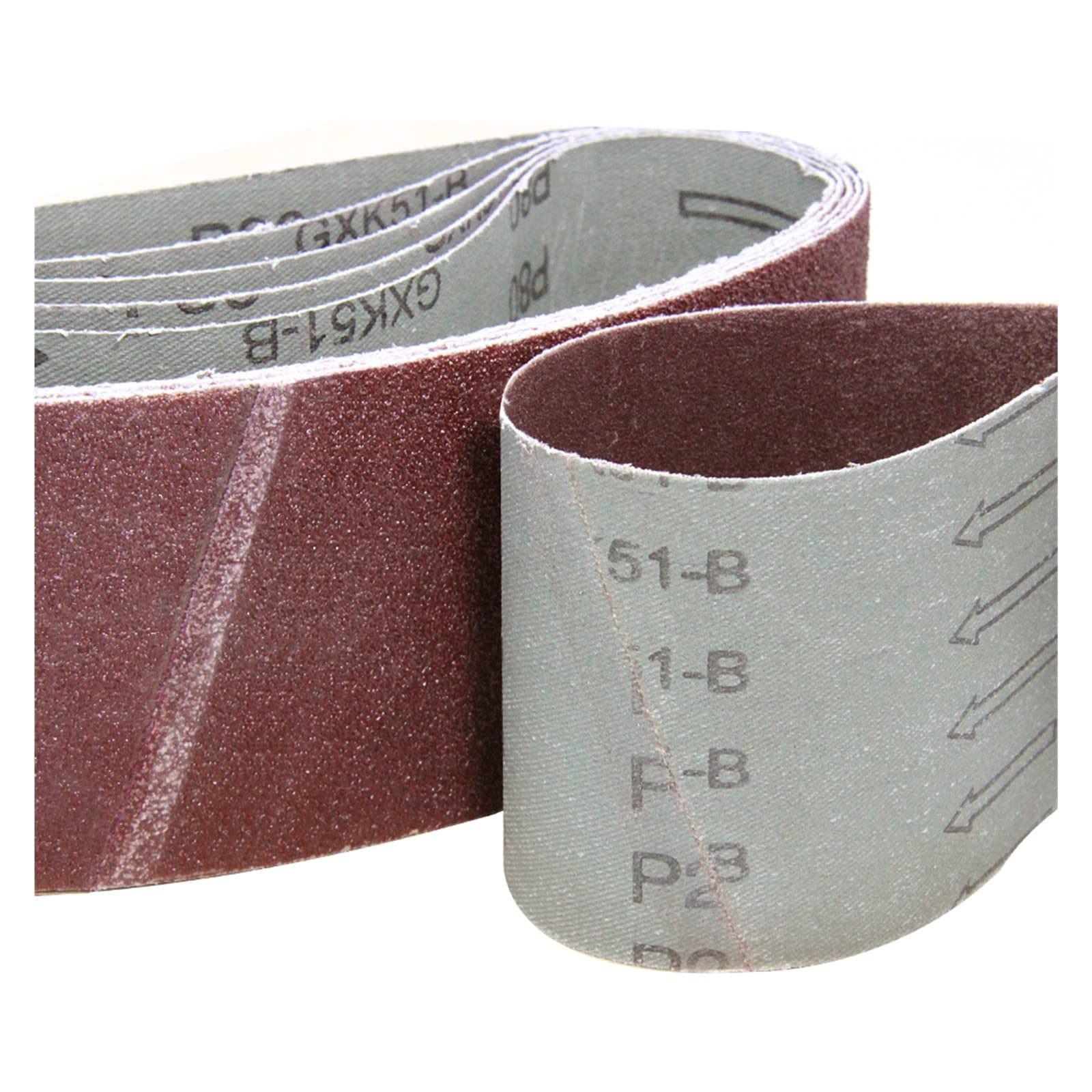 Pas szlifierski 20 sztuk taśma szlifierska różne opakowania 75x457mm 3x18 Cal tlenek glinu do szlifierki taśmowej grys 60 80 120 240 narzędzia obróbki drewna