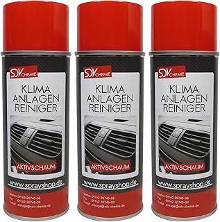 SDV Chemie Klimaanlagenreiniger Schaum Spray 3x 400ml + 60cm Sonde Klimaanlage Reinigung