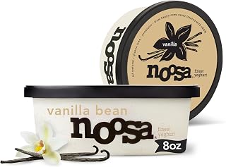 Noosa Vanilla Bean Yogurt 8oz - Real Madagascar Vanilla Beans, Whole Milk Probiotic Yoghurt with 12g Protein