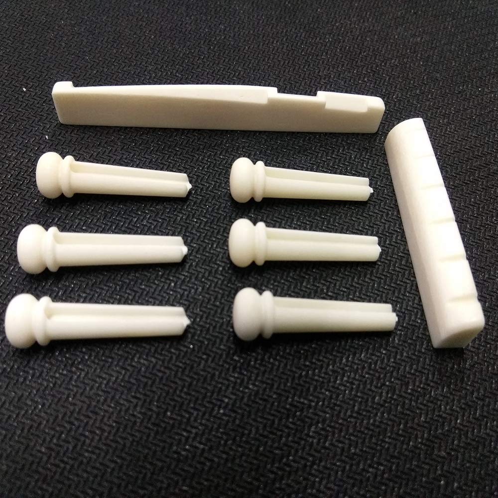 DISENS Acoustic Guitar Bone Bridge Pins,6 String