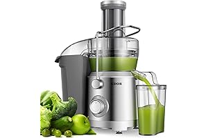 GDOR Juicer Machine: 1300W Titanium Enhanced Cutting Disc for Powerful Juice Extraction