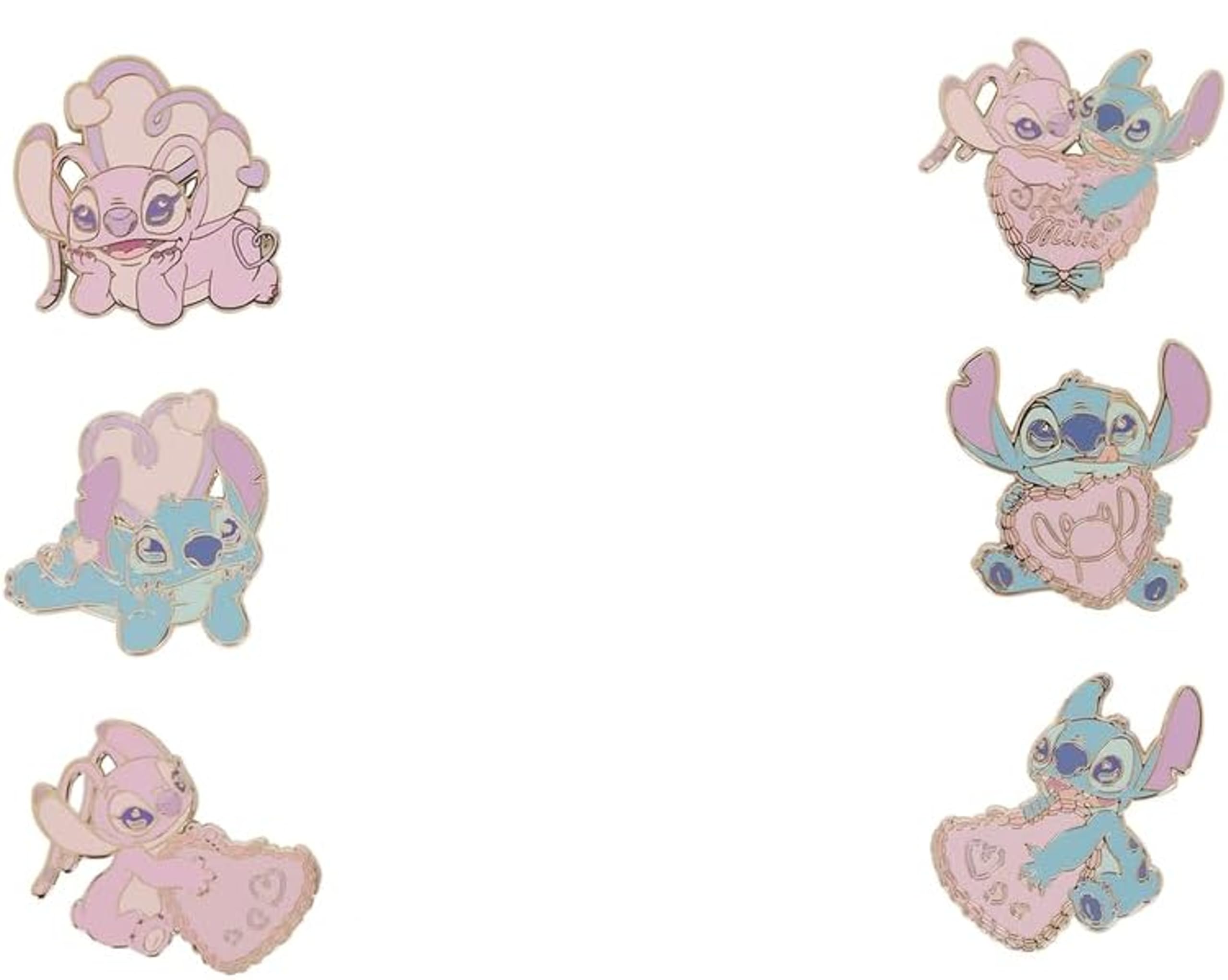 Loungefly Disney Stitch & Angel Be Mine Mystery Box Pin (ONE RANDOM PIN)