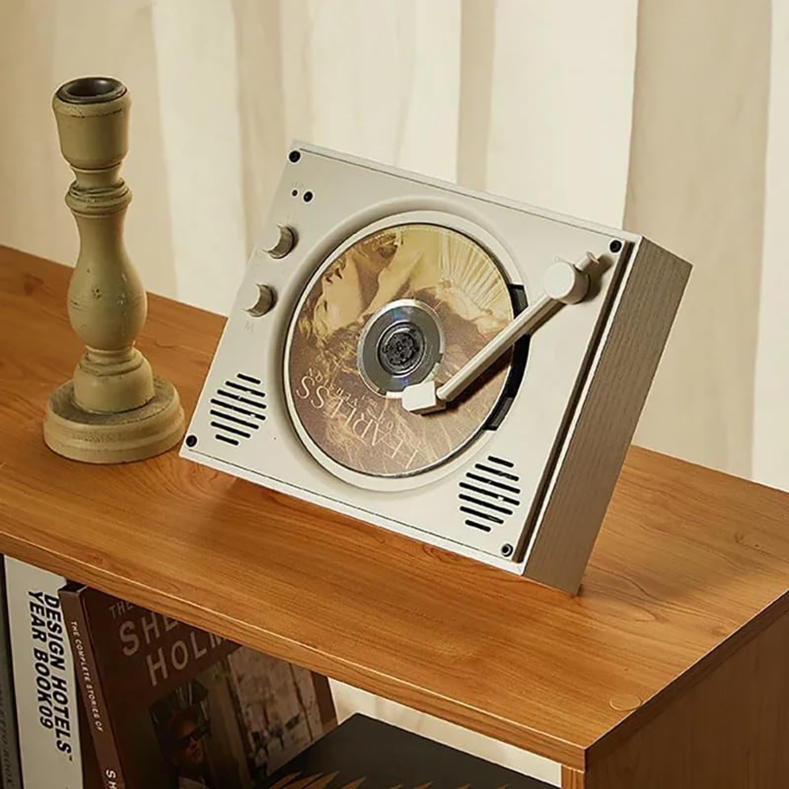 McbeAn Altoparlante Bluetooth Portatile, Lettore CD Lossless retrò Classico con Telecomando, Lettore Musicale Wilress Supporta La Riproduzione di Dischi U, Musica Domestica