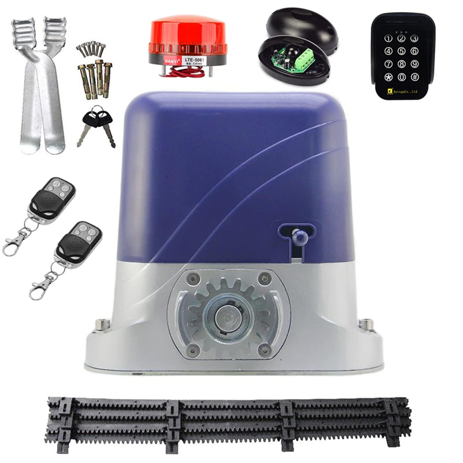 Heavy Duty 260. 0LBS. Automatyczny elektryczny otwieracz bramy przesuwnej do bramy 1300 kg z 4M nylonowym stojakiem WIFI Opcjonalnie(Kit 4)