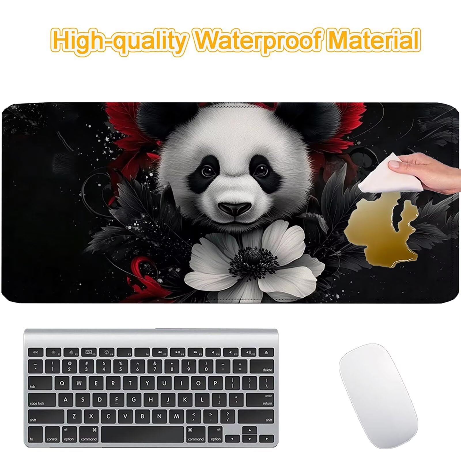 Tappetino Mouse 900x450mm | Superficie Ultra-Liscia | nero 0-z304