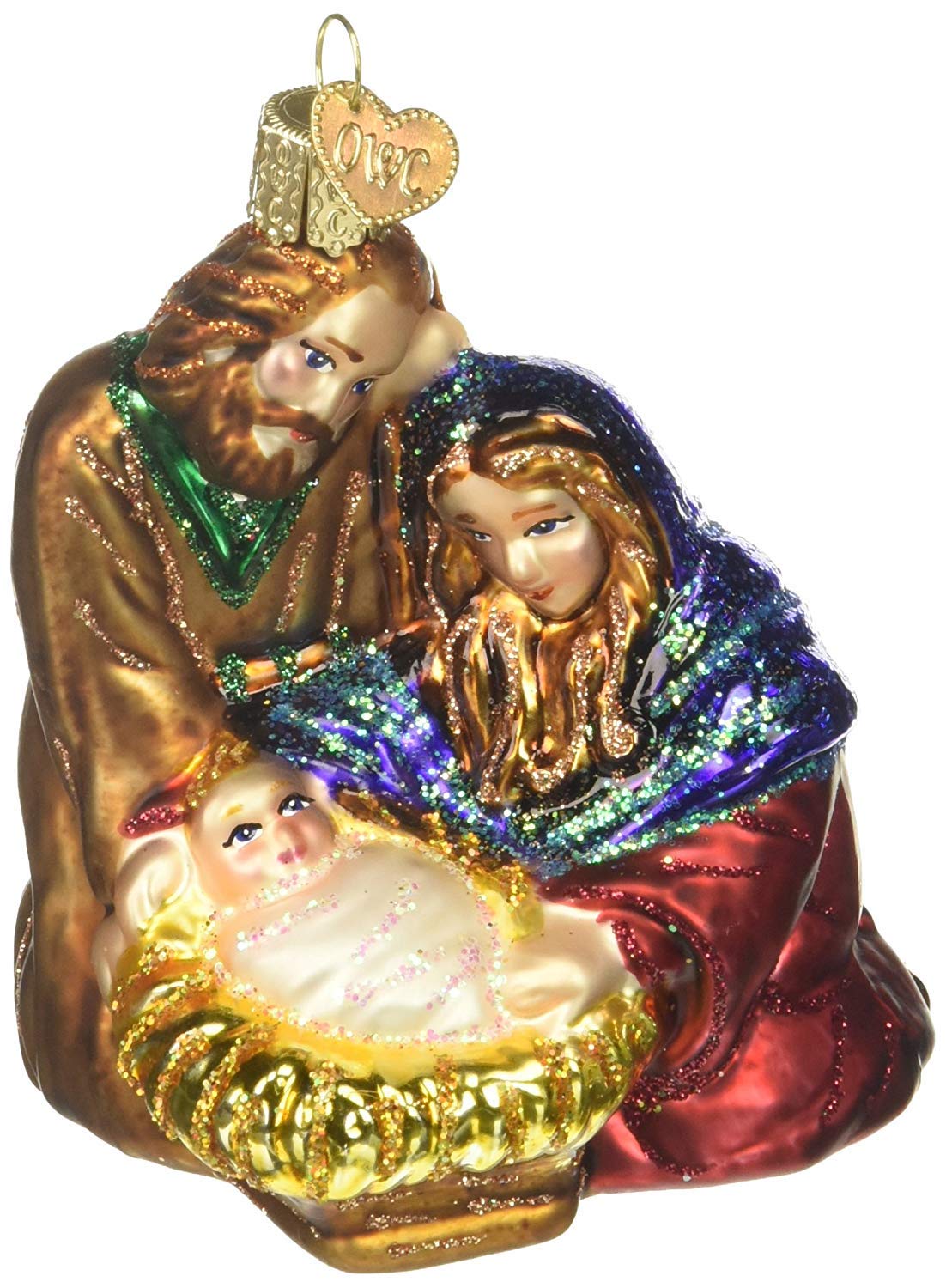 Old World Christmas Glass Blown Ornaments for Tree Holy Family