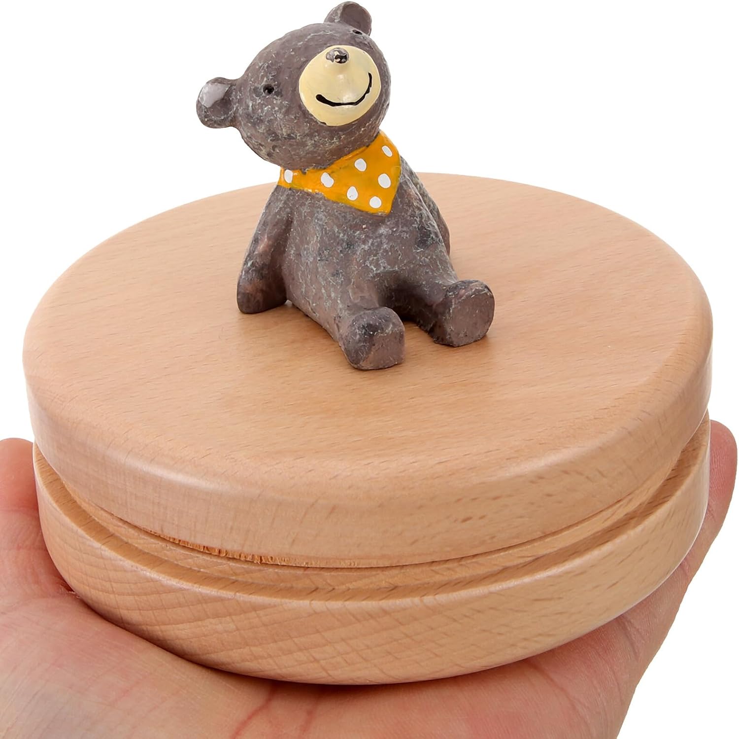Wooden Teeth and Lanugo Keepsake Box Smooth Surface Handcrafted Newborn Gift for Boys and Shower Memorial Case Random Color