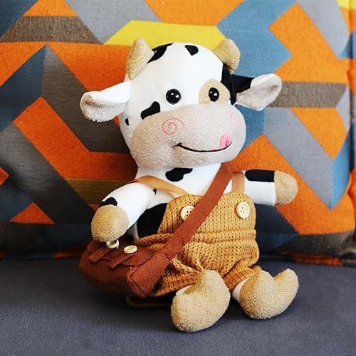 Miniatura 4 de Juguete de peluche de vaca, animal de peluche suave de 12 pulgadas, muñeca de juguete de felpa para niños