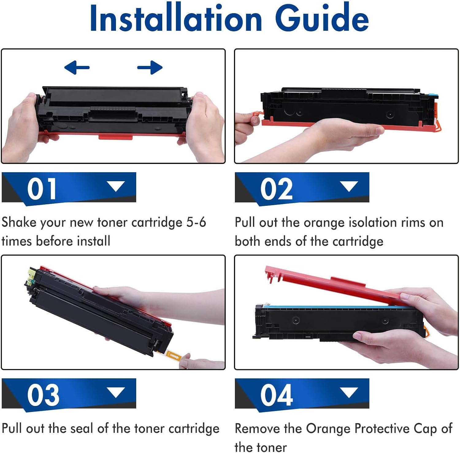 414X Toner Cartridges 4 Pack M479fdw Toner Compatible for HP 414X Work for Color LaserJet Pro MFP M479fdn M454dw M454dn M454 M479 Printer Ink| Toner Black Cyan Yellow Magenta（with Chip）