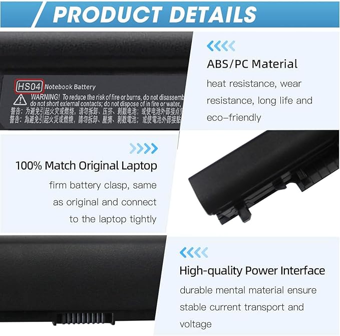 Batería HS04 para HP 807956-001 807957-001 14.8V 2600mAh miniatura 4