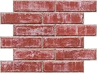 COMSTICKCDECOR Red 3D Peel and Stick Faux Brick Wall Panels, 10-Pack 15.7x11.8in - Ultra-Light PVC Tiles for Easy DIY Interior Decor