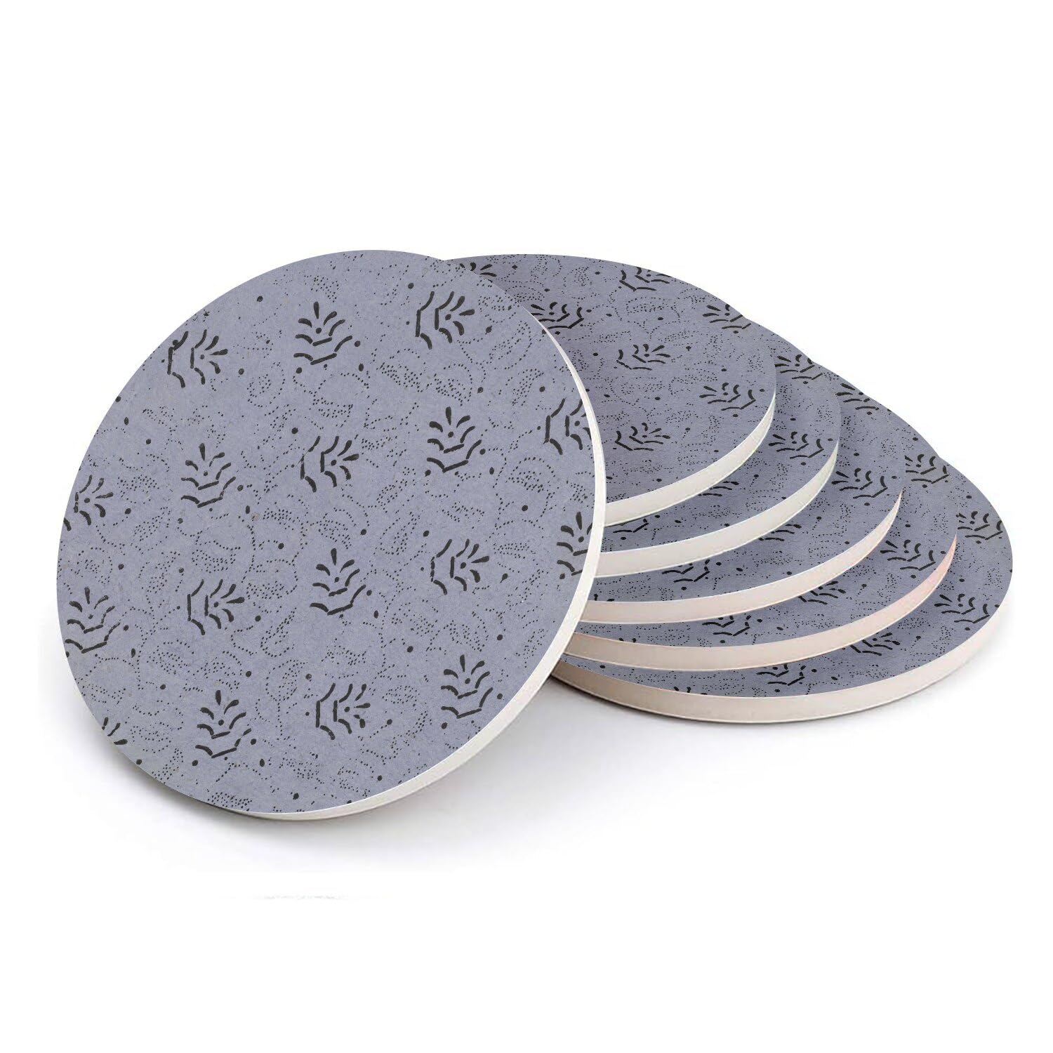 Dessous de verre céramique feuille art naïf pour sublimer vos apéritifs et cafés