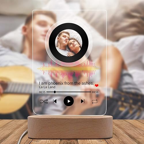 Miniatura 116 de Placa de Spotif personalizada con código de Spotif escaneable, regalos de fotos personalizados, cubierta de álbum de canciones acrílicas, regalos