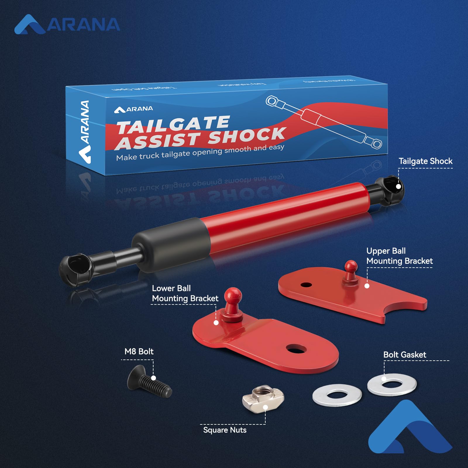 Snapklik Arana Truck Tailgate Assist Shock Fits 2022 2023 2024