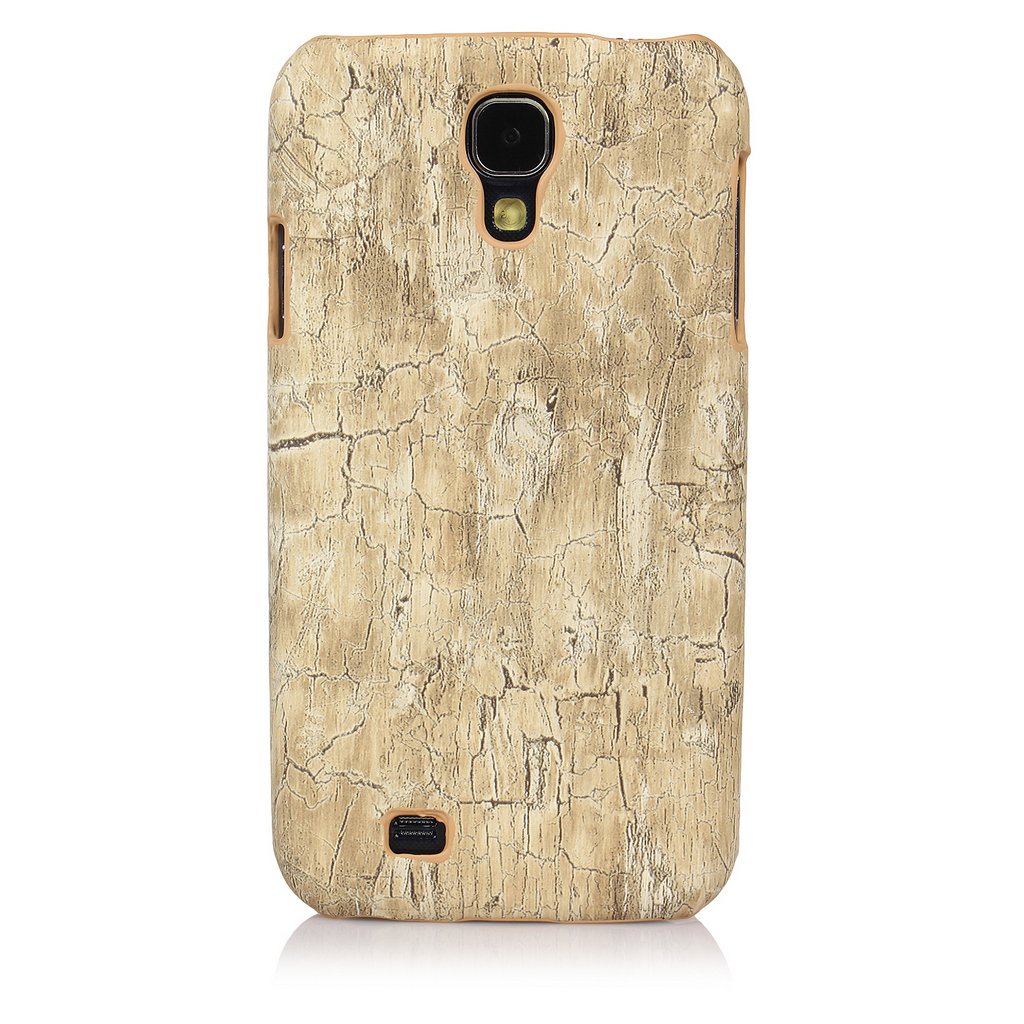WOW IMAGINE Premium Handmade Wooden Texture Collection Back Case Cover for Samsung Galaxy S4 i9500 (Weathered Wood Pattern)
