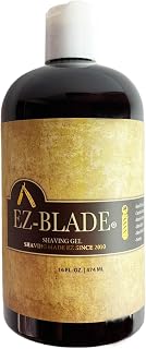 EZ Blade Clear Non-Foaming Shaving Gel - Waterless Oil-Based Shave for Smooth Glide & Hydrated Skin, American Made 16 oz