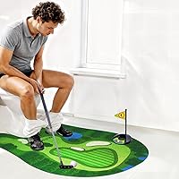 Vista 1 de Juego de golf de inodoro, mini golf que se puede jugar en el baño, maravilloso tiempo para el baño, regalos de broma, divertido regalo de elefante