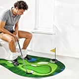 PITCOTT Toilet Golf Game, Mini Golf That Can Be Played in The Bathroom - Wonderful Toilet Time, Gag Gifts,Funny White Elephant Gift, Prank Gift for Dad Husband, Boyfriend, Men