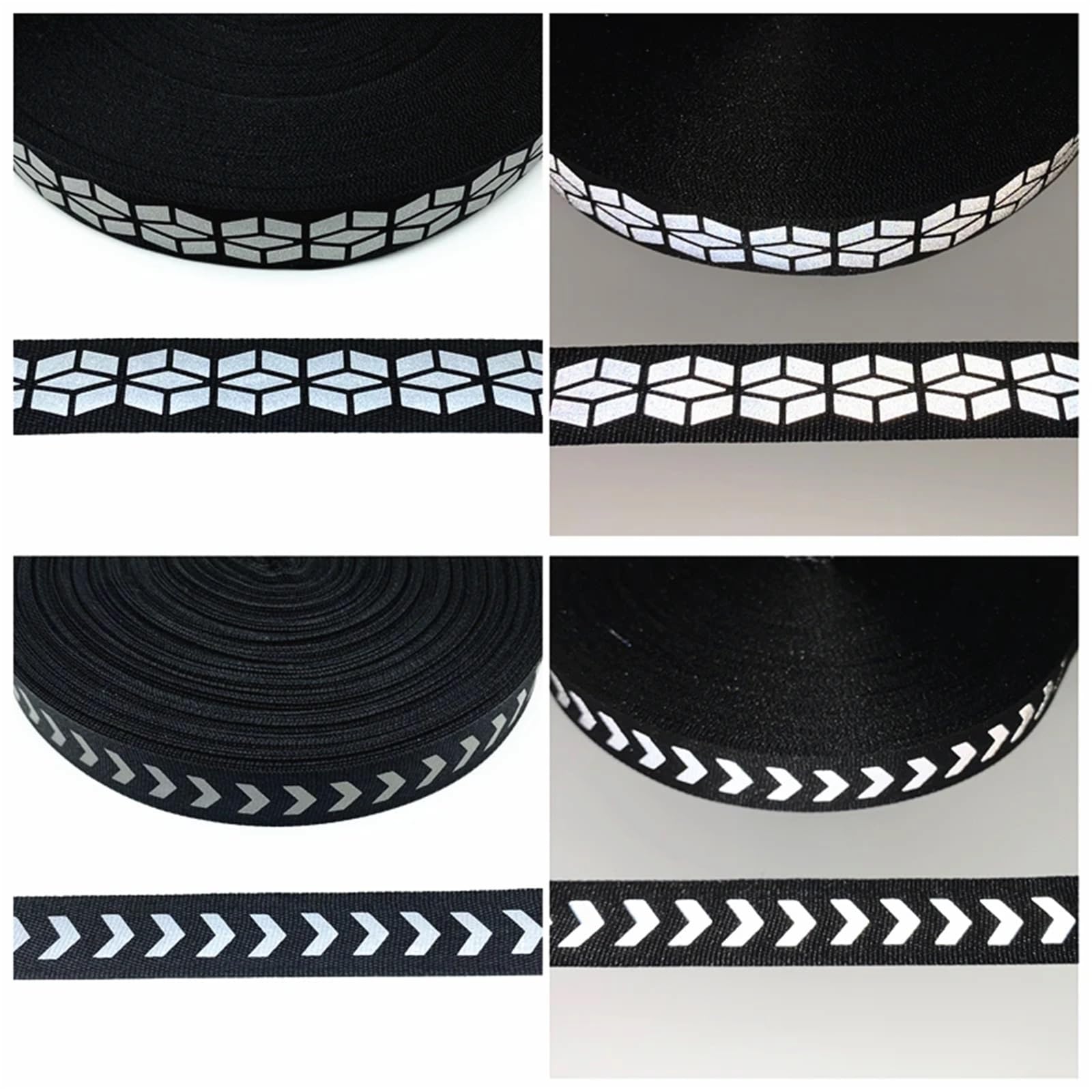 Fasce Riflettenti 2 Metri 20mm Nastro Riflettente for Artigianato Fogli Divano Tende Cappelli Vestiti Vari Tessuti Cucito Fai da Te(Color-05)