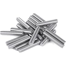 Pack of 20 M6 x 30 mm Length 304 Stainless Steel Fully Threaded Rod Bar Studs Silver Tone