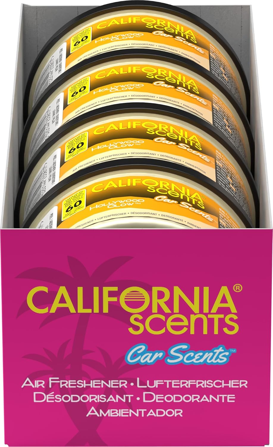 California Scents 4 x Hollywood Glow Car Air Fresheners Canned