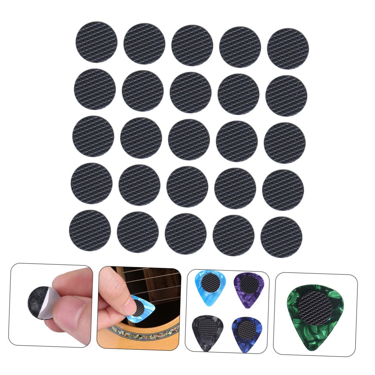 VICASKY 160piezas Agarre De Goma Para Púas De Guitarra Accesorios Prácticos Para Soporte Antideslizante Para Púas De Guitarra Eléctrica De Usar y