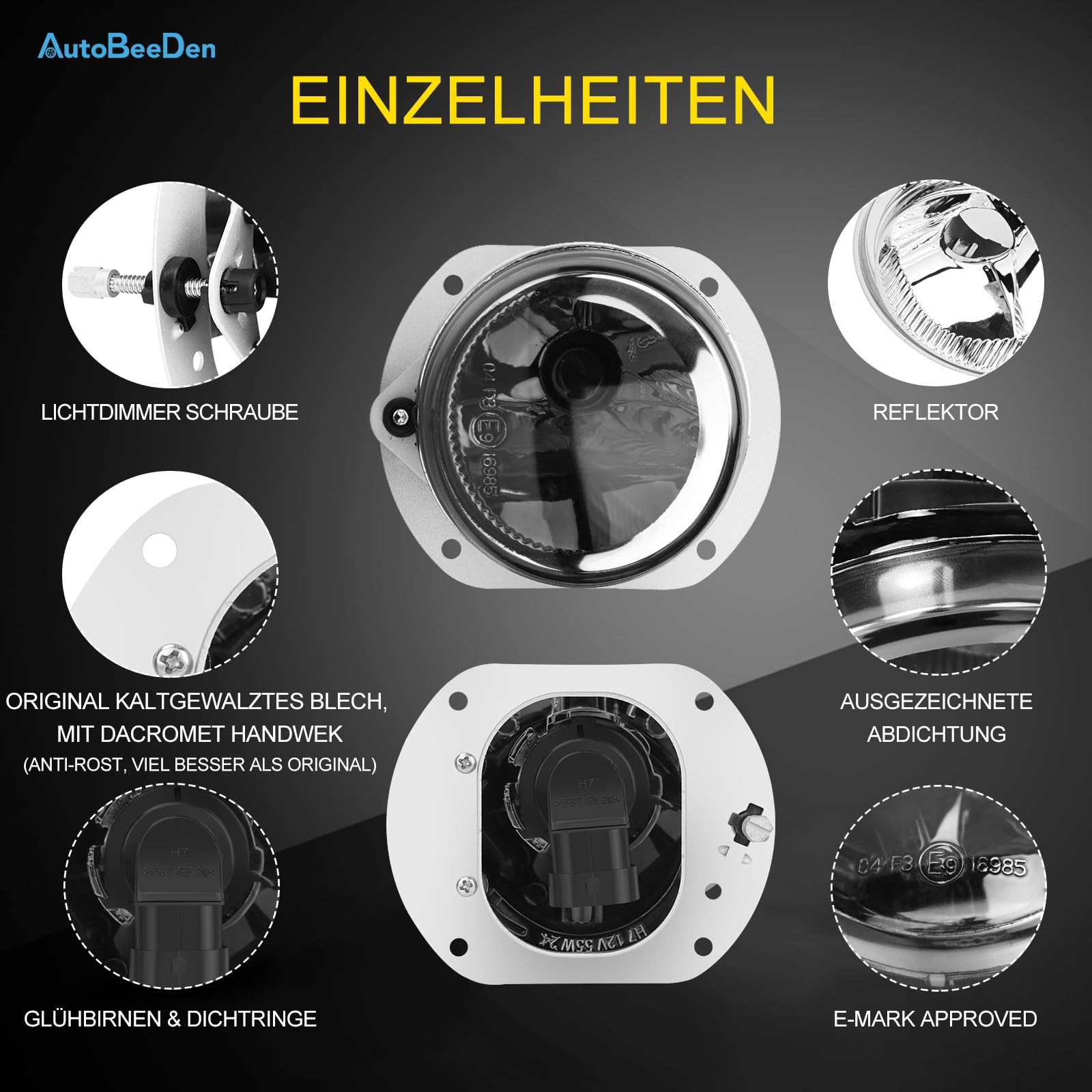 Reflektor przeciwmgielny do Mercedes Benz MB W164 W251 V251 R230 C209 C216 A209 S204 W204 W211, (klasa C CLK E M R S SL), 2002-2014, tylko do pakietu AMG zderzak (czarny)