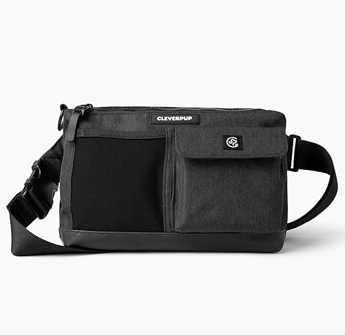 Miniatura 2 de Bolsa para pasear y tren para perros Bolsa de golosinas 2 en 1 manos libres, soporte para bolsa de excrementos, clicker, bolsillo para teléfono