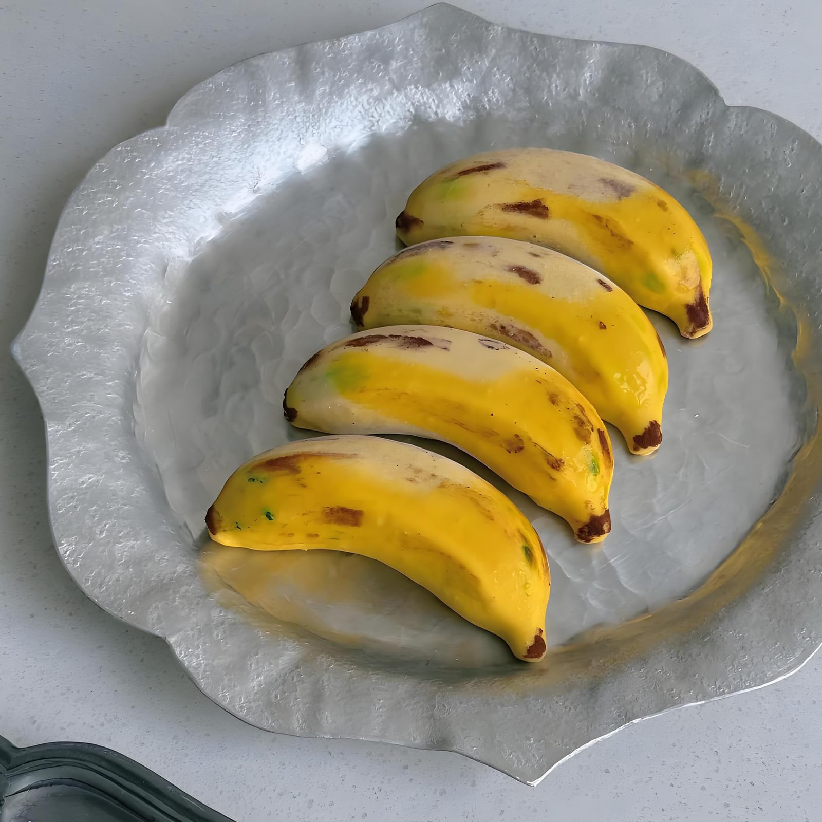 Stampo in silicone 3D a forma di banana, 12 cavità per dessert come mousse, torte, cioccolatini, dolci al cioccolato, tartufo, gelatina, biscotti e budino