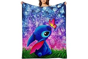 40"x50" Stitch Throw Blanket for Girls: Ultimate Comfort and Kawaii Charm