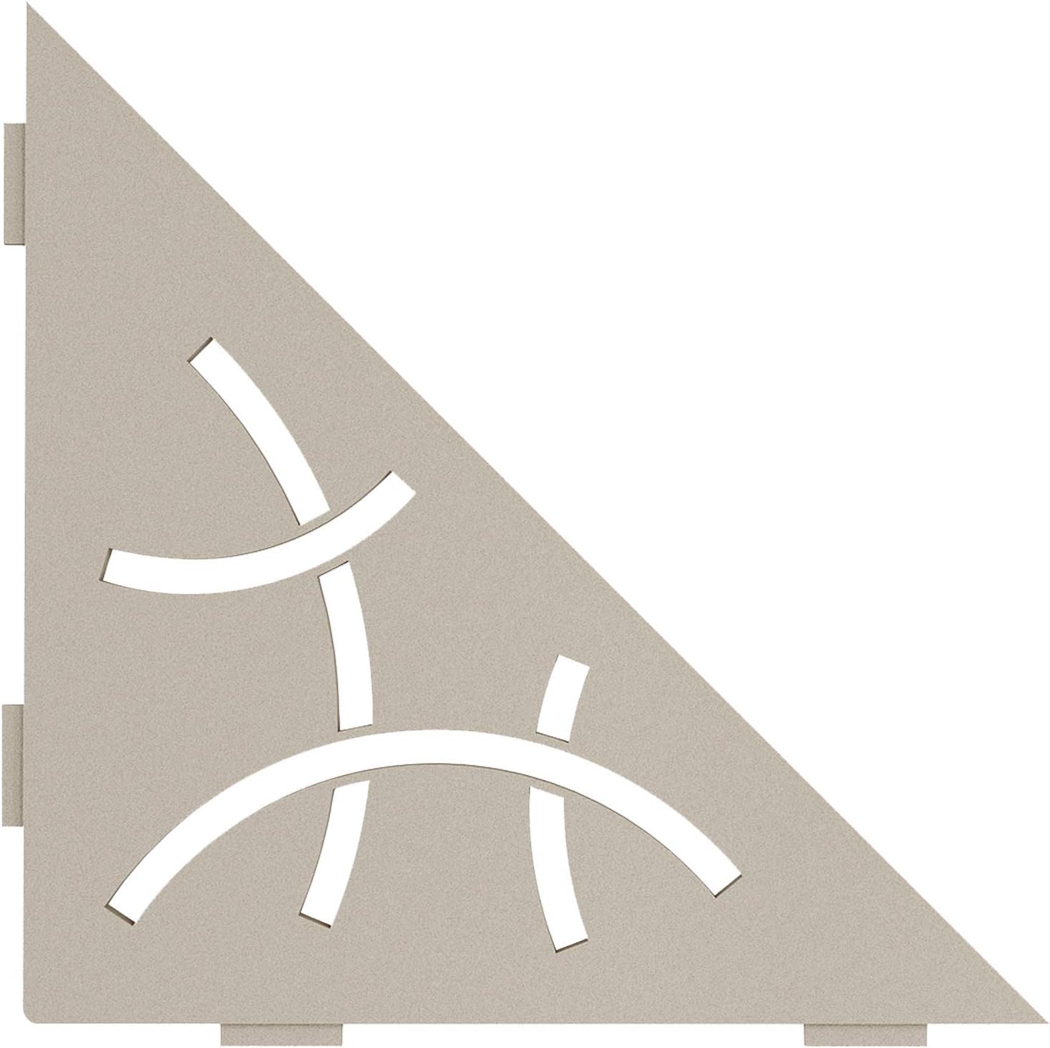 Schluter Systems Triangular Corner Shelf-E - Curve Design - Cream - (SES1D6TSC) Kerdi-Line Shower Acessory