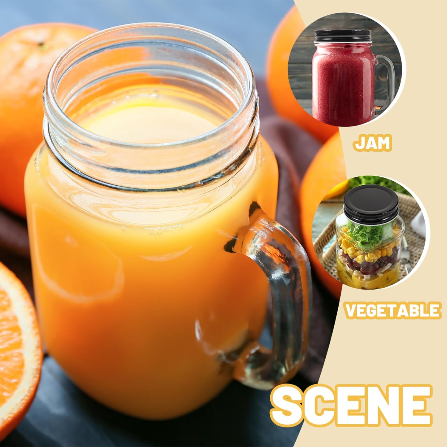 STOBAZA 60pcs Leakproof Mason Jar Covers Reusable Jar Covers for Canning Storage