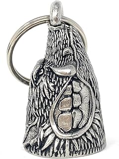 Bravo Bells Hog Head Bell - Biker Bell Accessory or Key Chain for Good Luck on The Road