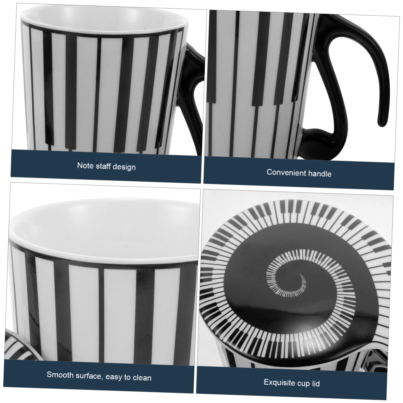 4 Pz coppa della musica uffizi tazza da ufficio coffee musical safe cup eart tazza per la colazione tazza d'acqua dei cartoni animati tazza da caffè per uso domestico ceramica